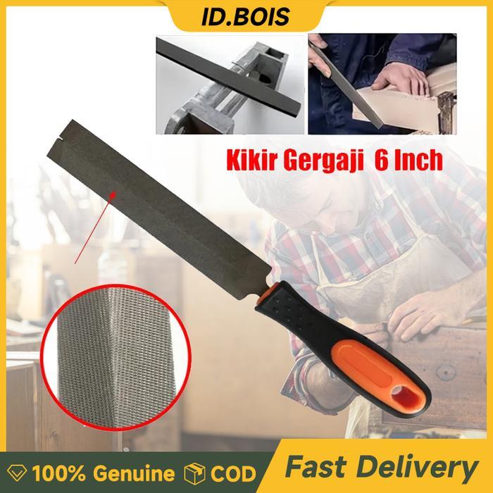 ID.BOIS Kikir berlian 6 inci, kikir gergaji profesional, kikir baja gigi halus untuk pengerjaan