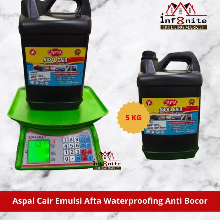 Aspal Cair Emulsion Hitam 5 KG Anti Bocor Rembes Penambal Dak Beton Kolam Kamar Mandi Waterproofing