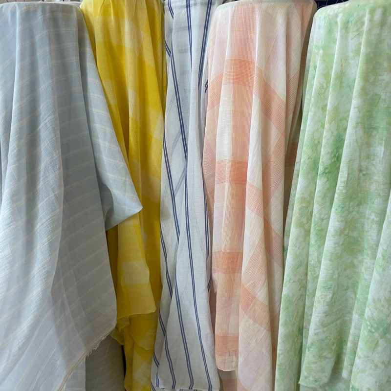 Kain Katun Paris Linen Look Paris Crinkle Premium - Halus Lembut Adem Nyaman per 1 Meter