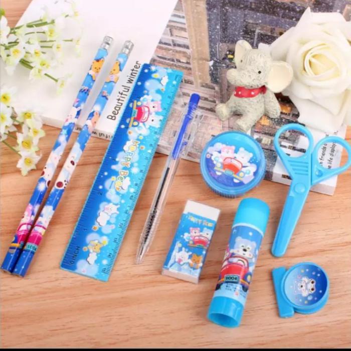 "New" Pensil Set 2009 Pencil Set Lengkap Alat Tulis Anak 9 in 1