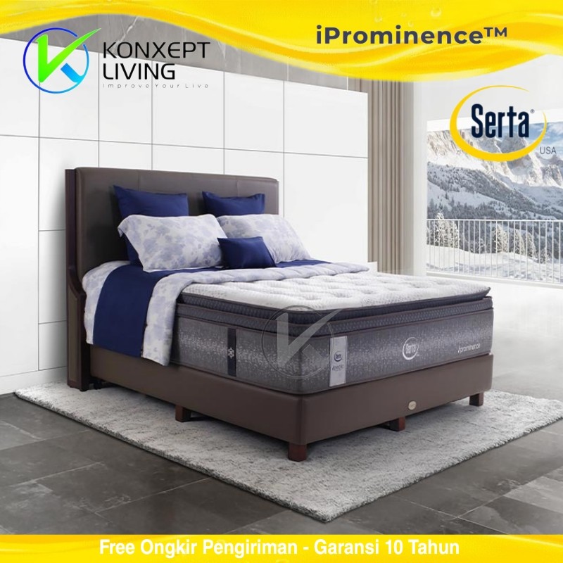 Serta Springbed iprominence Sandaran Artemis Grey Ukuran 120x200 Fullset