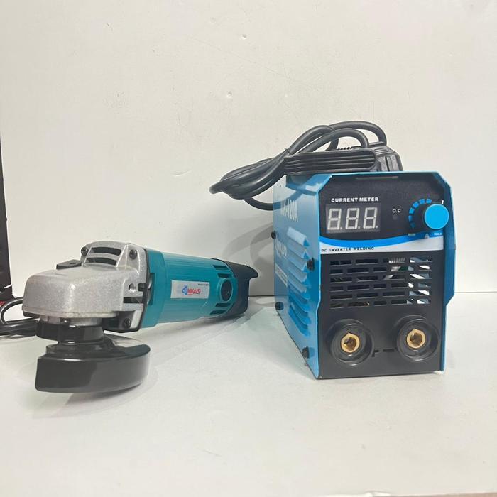 BERKUALITAS Paket 3 Item Mesin Las 450w Mesin Bor Elektrik dan Mesin Gerinda Tangan Angle Grinder,