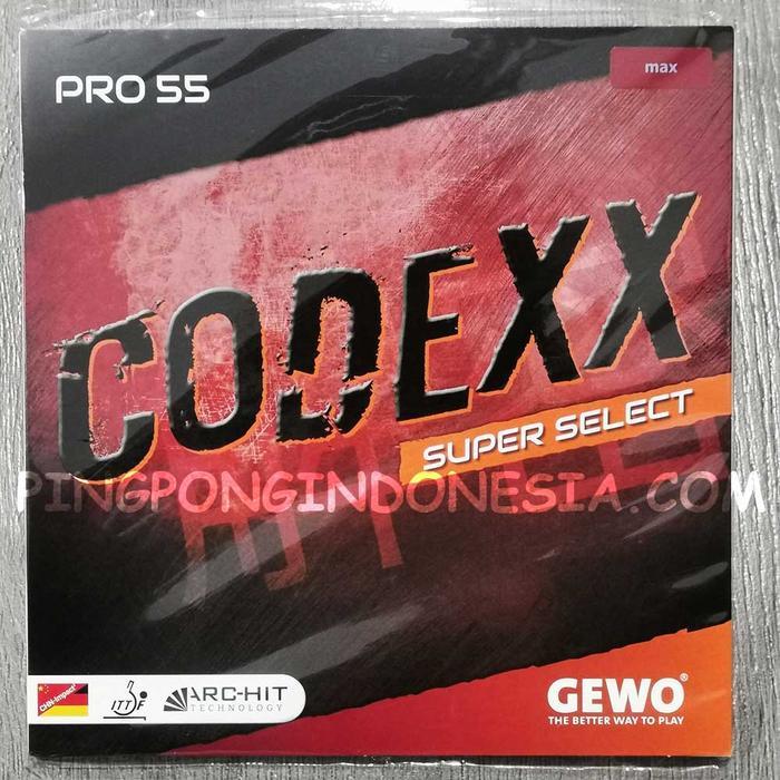 Gewo Codexx Pro 55 Superselect - Karet Pingpong Rubber Tenis Meja Bet