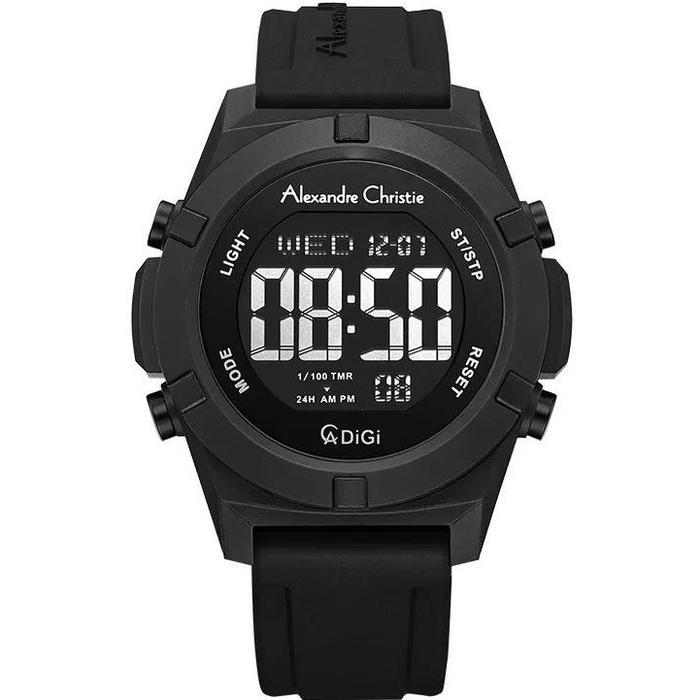 Jam Tangan Alexandre Christie AC 9371 MH Black Rubber