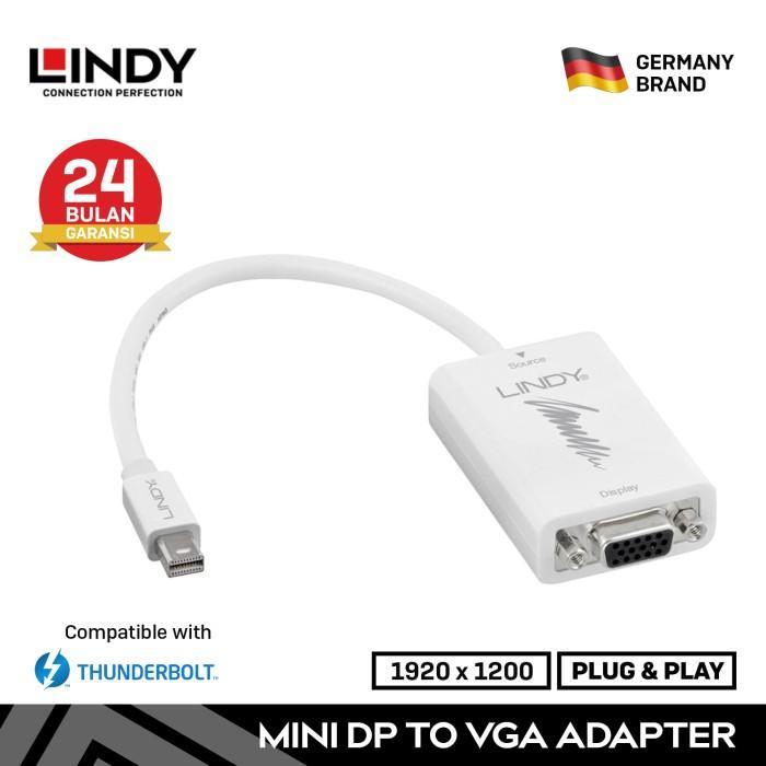 LINDY Mini DisplayPort (DP) Thunderbolt to VGA Adapter Converter