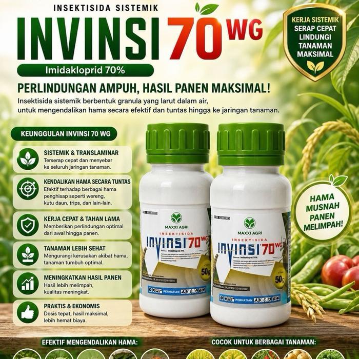lumercok99 Maxxi Agri Insektisida INVISI 70WG Imidakloprid 70% Perlindungan Ampuh Hasil Panen