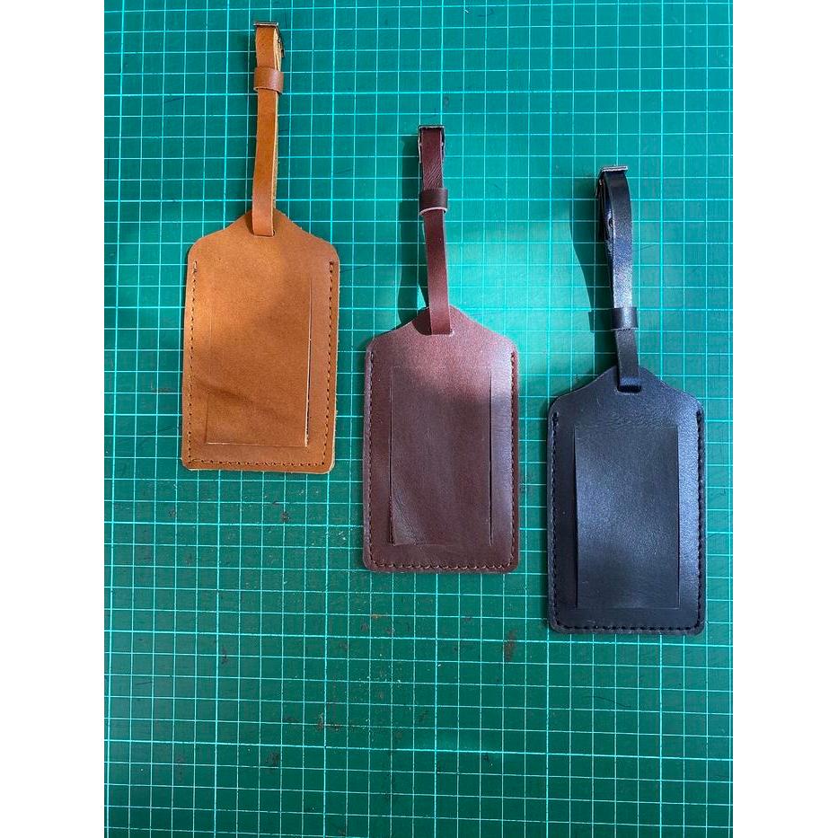 Tag Bagasi Kulit / Penanda Koper / Baggage Tag Kulit Asli