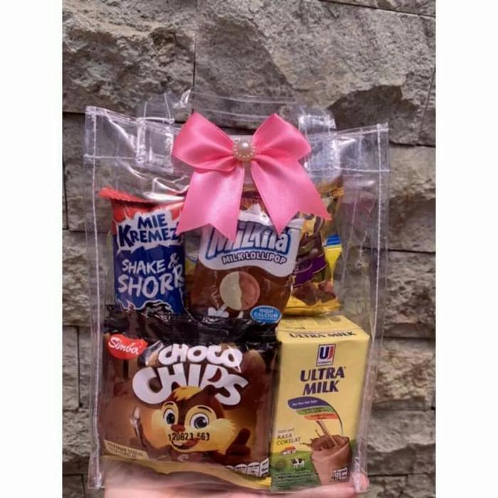 PAKET HEMAT SOUVENIR SNACK ULANGTAHUN TAS MIKA / PARCEL SNACK