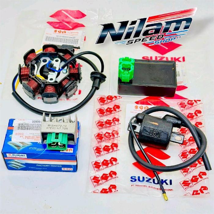PAKET 4 ITEM SPUL+CDI+KOIL+KIPROK SUZUKI SHOGUN 125 R OLD SHOGUN 125 SP RR NR AXELO ORI SGP