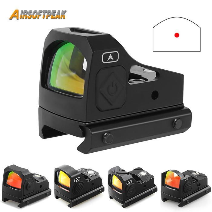 Mini Red Dot Sight Tactical Riflescope 2 Moa Reflex Sight Pistol Red Dot Scope With 12 Brightness