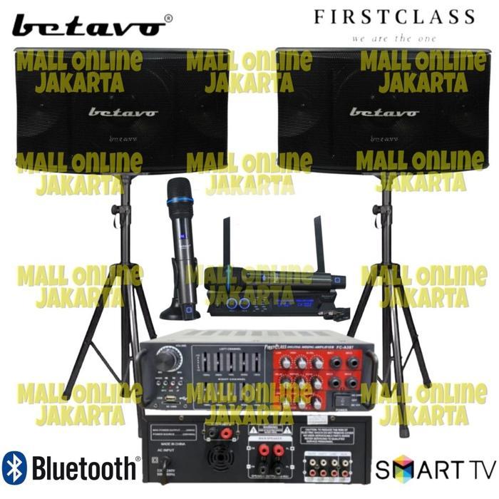 Paket speaker karaoke betavo 12 inch sound system wireless bluetooth