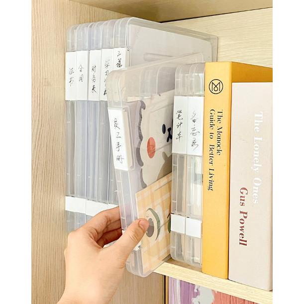 KOTAK FOLDER BUKU ALAT TULIS MAP KERTAS A4 A5 CLEAR PLASTIC FILE BOX