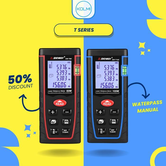 SNDWAY METERAN LASER DIGITAL DISTANCE LASER METER DIGITAL 100 METER SW-T100
