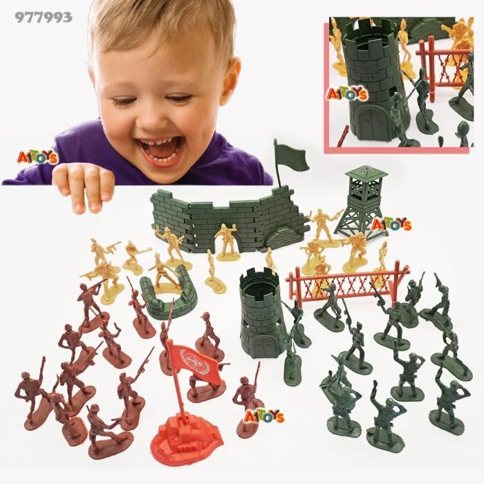 Mainan Tentara Plastik Mainan Tentara Merayap Mainan Militer Miniatur Tentara Mainan Barak Tentara
