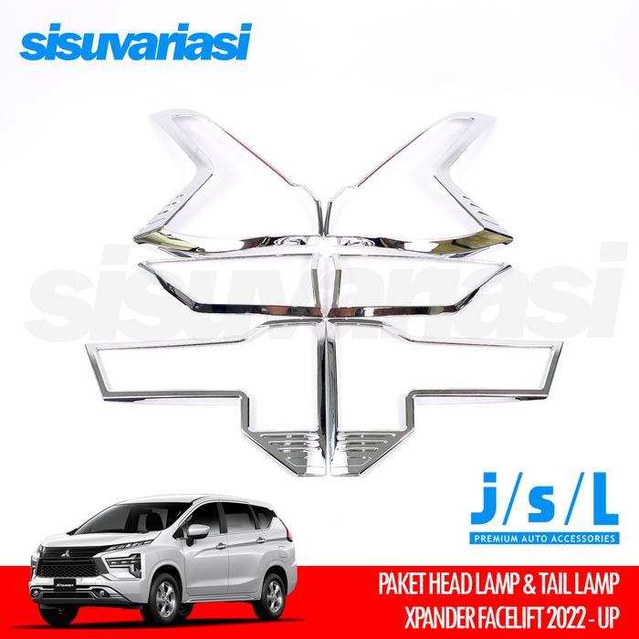 Paket Garnish Lampu Depan Belakang Xpander 2022 2023 2024 Cover Headlamp Stoplamp Aksesoris Mobil