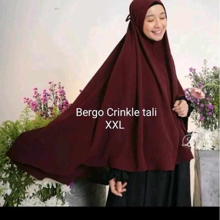 Bergo Cringkel Khimar Tali Jumbo Xxl/Bergo Cringkle Maryam Jumbo