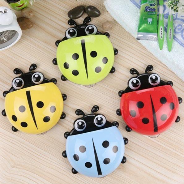 Tempat Odol / Sikat Gigi Kumbang Tempel Kaca Ladybug Toothbrush Holder
