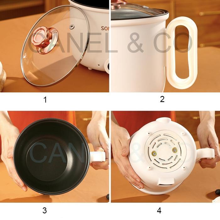 TERLARIS CANEL & CO Goreng Panci Listrik al E Frying Pan Panci Listrik Lapisan Teflon/Panci Listrik