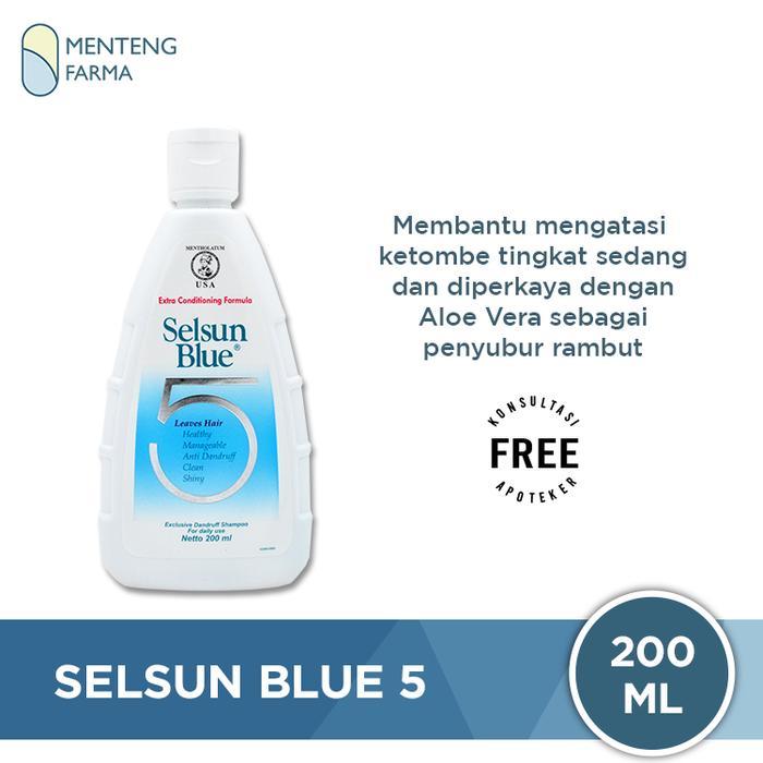Selsun Blue 5 Shampoo 200 ML - Sampo Anti Ketombe & Kesuburan Rambut
