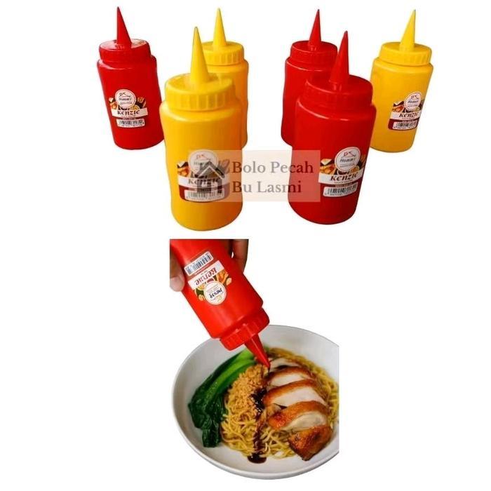 Botol Kenzie 300 ml / Botol Saos Mayonaise Kecap Tutup Runcing
