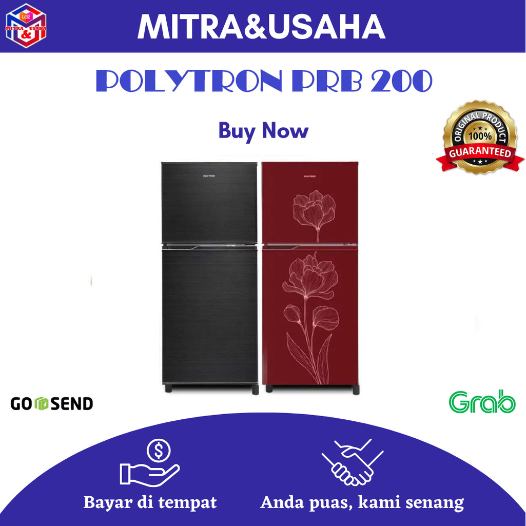 POLYTRON Kulkas 1 Pintu Belleza 170 Liter - PRA 17DRD