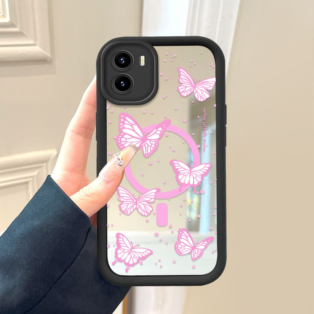 Casing Hp Untuk VIVO Y15S Y01 Y01A Y15A Y15C Cermin Softcase Case Phone Kesing Kupu 1615 JZ