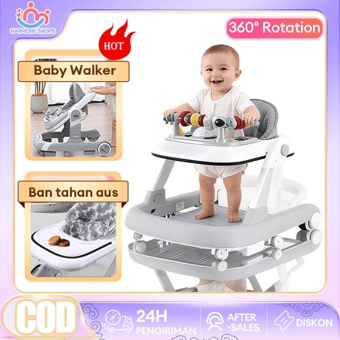 [Cod]Baby Walker Lipat Untuk Belajar Berjalan - Roda Bayi Kereta Bayi Toys Anak-Anak Children