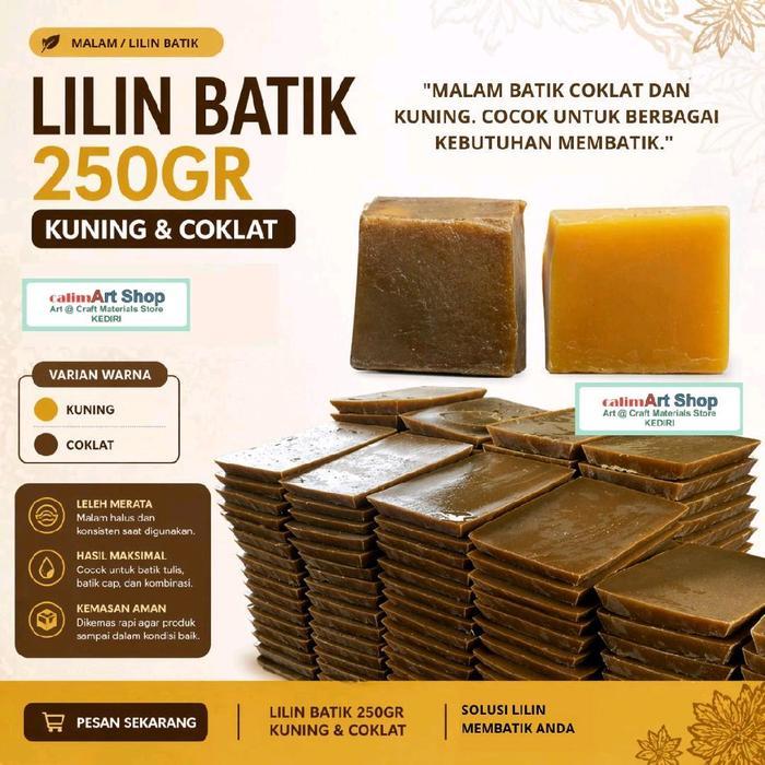 NEW Lilin Batik / malam untuk batik tulis Coklat Hitam Diskon