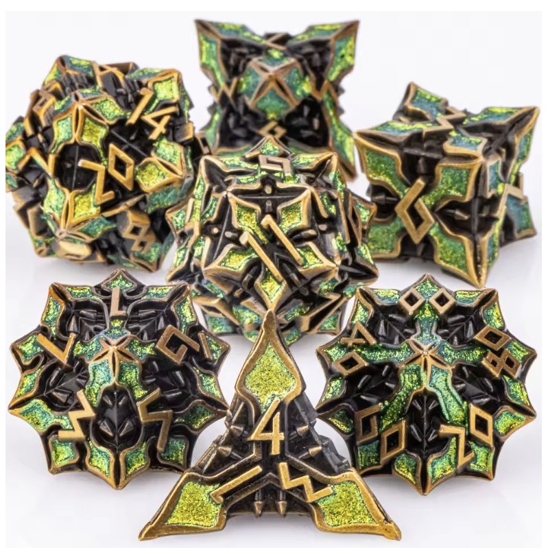 DND Metal Dice 7pcs MTR dice Set DnD Polyhedral Dice For Dungeons and Dragons Dice Role Playing