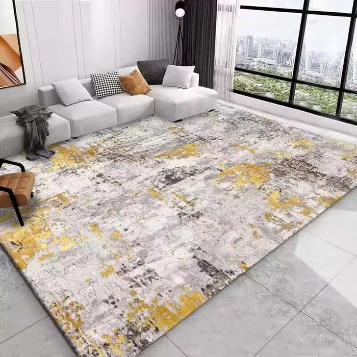 Karpet Marble Estetik Gold Crack Karpet Ruang Tamu Keluarga