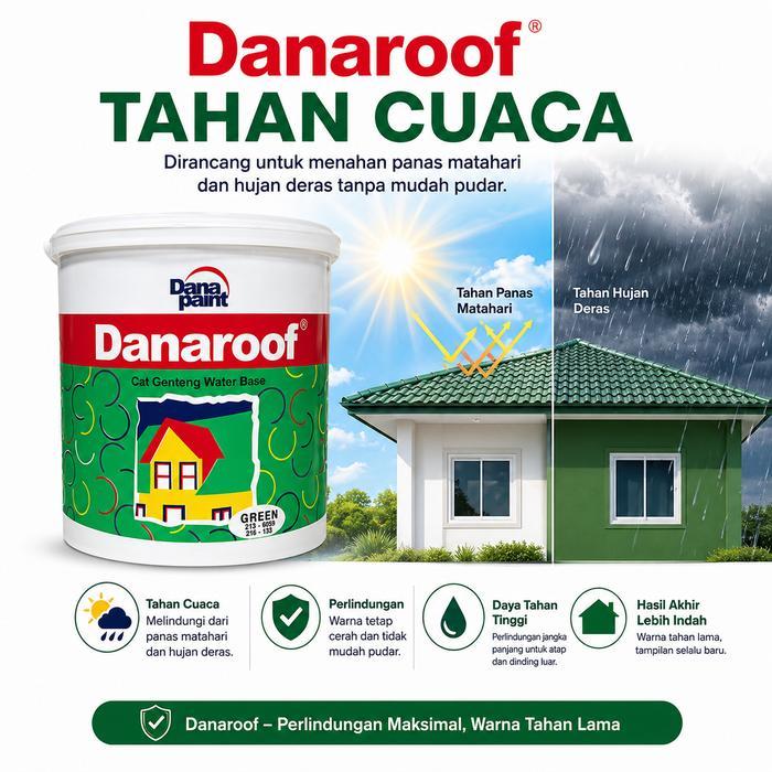 DANAROOF 5 Kg Cat Genteng Beton Asbes Anti Lumut Jamur Tahan Cuaca