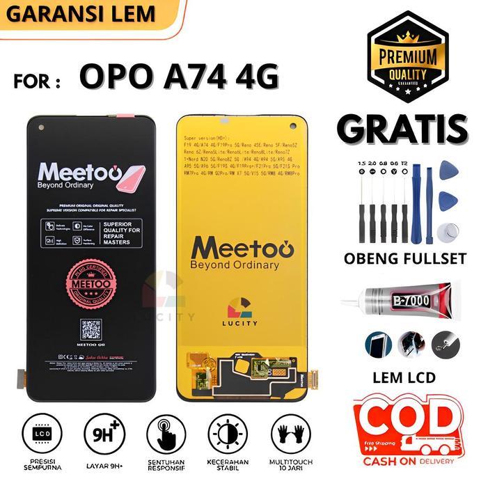 Lcd OPPO A74 4G OriginaL Fullset Touchscreen Gratis Lem + Obeng / LCD Compatible OPPO A74 4G *