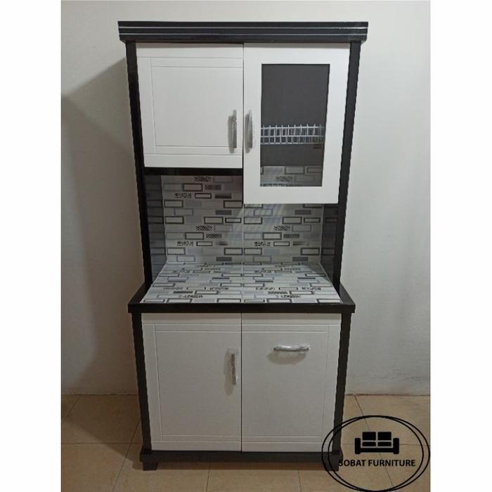lemari sayur 2 pintu lemari piring lemari sayur minimalis kitchen - 2 PINTU