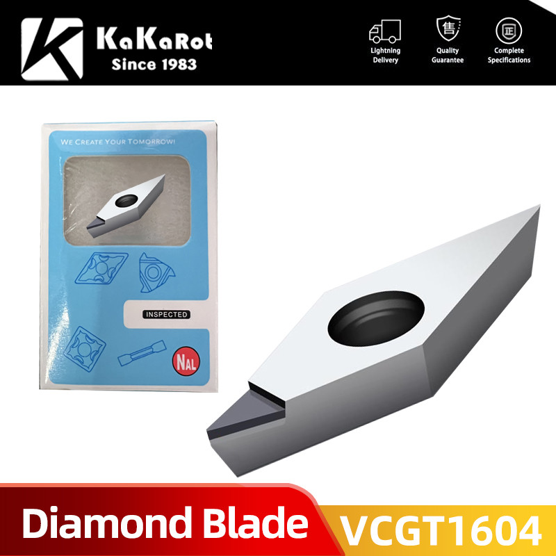 KaKarot VCGT160402 VCGT160404 VCGT160408 Diamond Insert VCGT PCD Aluminum Alloy End Mill Tool CNC