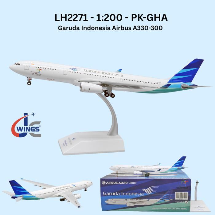 (PROMO) 1:200 Garuda Indonesia Airbus A330-300 PK-GHA JC Wings Pesawat diecast