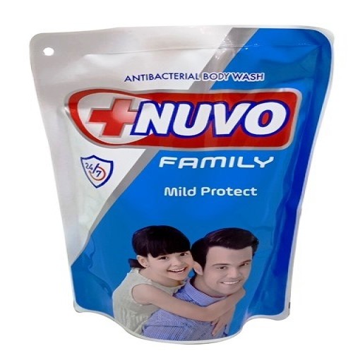 SABUN CAIR ANTISEPTIC NUVO 250ML REFILL CARING FRESH BIRU