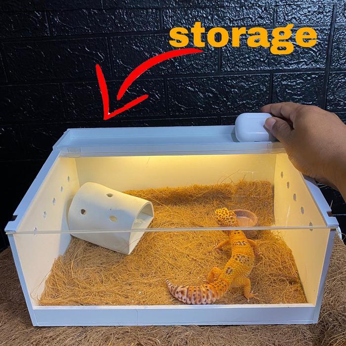 Promo (Promo Guncang ) Terarium Reftile Kandang Gecko Sulcata Tarantula Babyular Pintu Tutup Atas