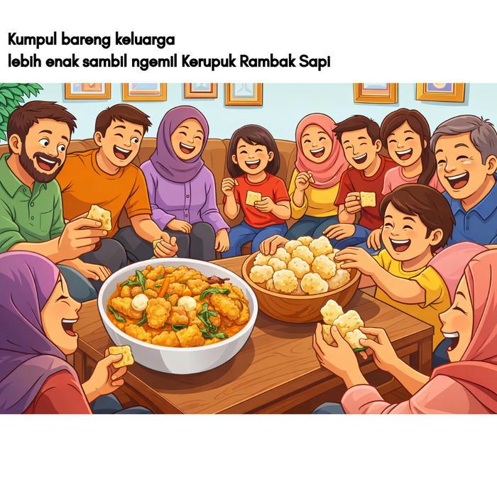 Kerupuk Rambak Kulit Sapi Pritilan Tipis (Patahan Kecil) Tatajaya Dorokdok Krecek Rambak Sapi Mentah