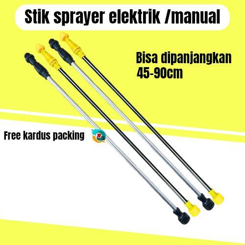 Stik Sprayer Elektrik Stainless Steel dengan Nozzle Spray untuk Pompa Hama Elektrik Aki Baterai DV