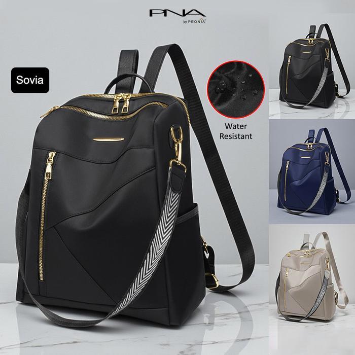Oneda Bag - Pna Sovia Water Resistant Ransel Korea Tas Wanita Punggung Kantor Kerja Sekolah Kuliah