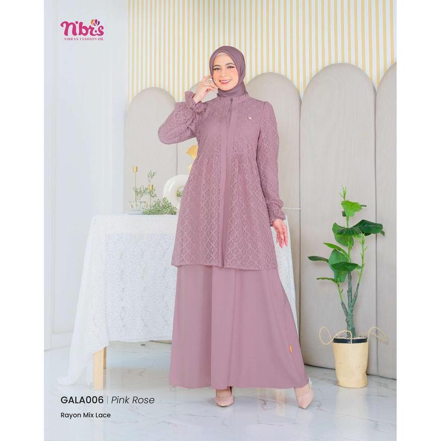 Nibras Gala 006 Gamis Brokat Model Kekinian Gamis Lebaran Gamis Simple Nibrassyari Gala 006