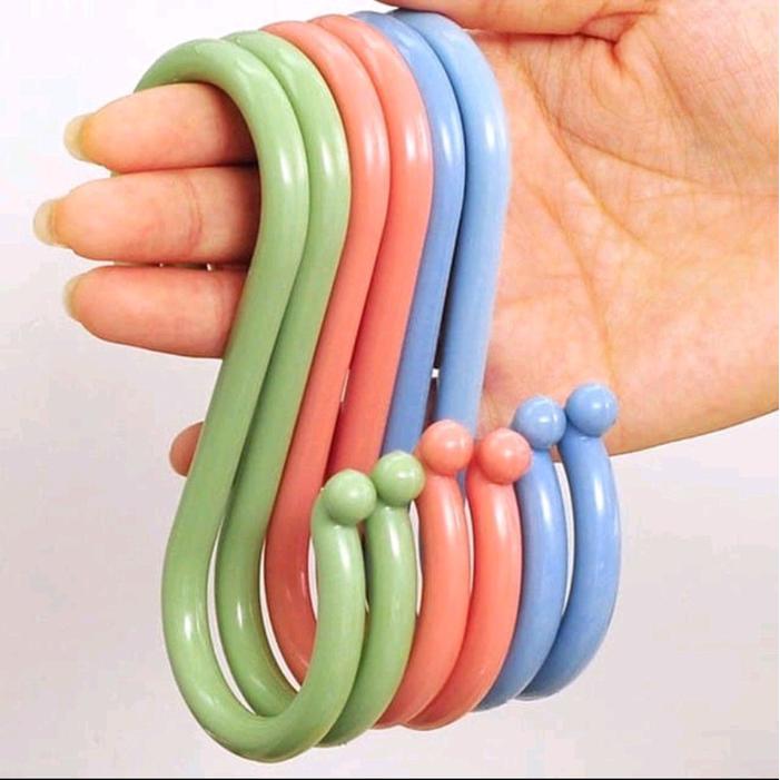 ID GANTUNGAN BAJU S - CANTOLAN LEMARI ISI 4 PCS ALMARI HOOK CANTOL PLASTIK - HANGER