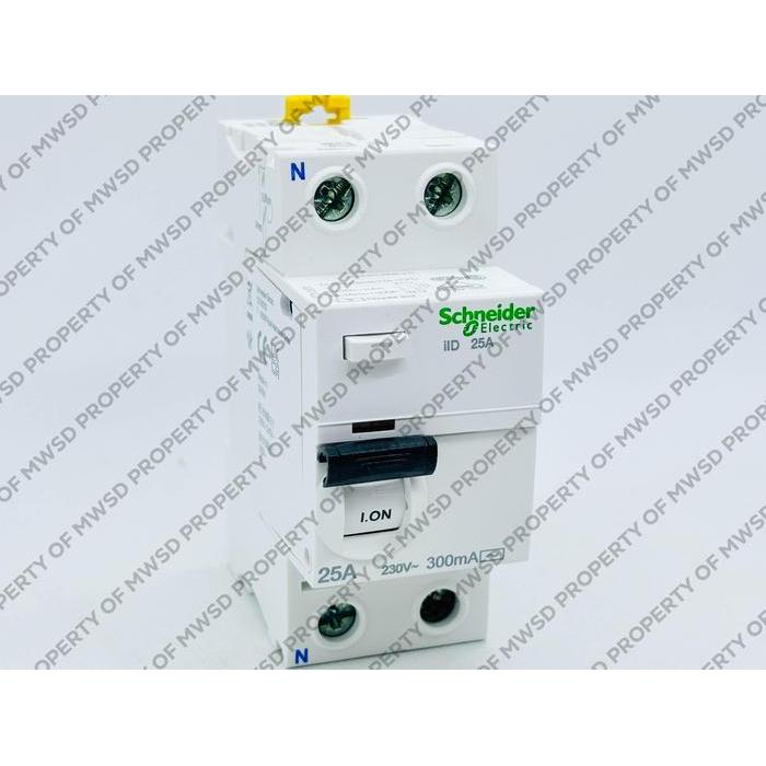 Schneider Rccb Elcb Acti9 A9R74225 2P 25A 300Ma Perlindungan Jaringan Listrik Dengan Fitur Visi Trip