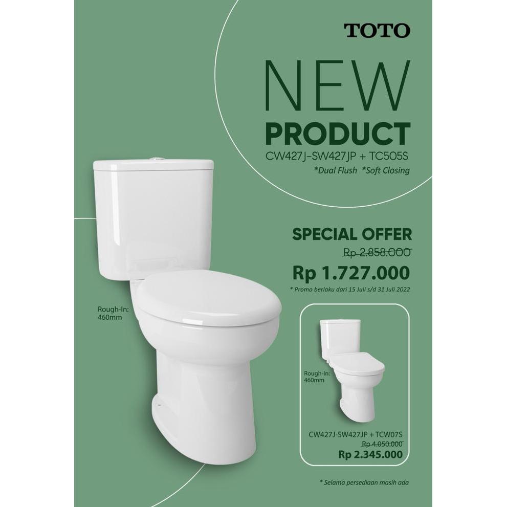KLOSET DUDUK TOTO ORIGINAL CW427J / CW 427 J MONOBLOK TOILET DUDUK