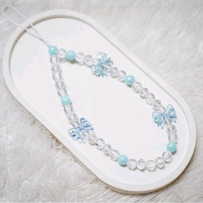 Gantungan hp gantelan handphone manik-manik korean custom nama