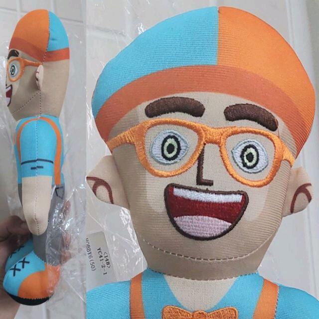 Boneka blippi import blipi 28cm hadiah ulang tahun Pelatihan & Pengamatan Memori Beige