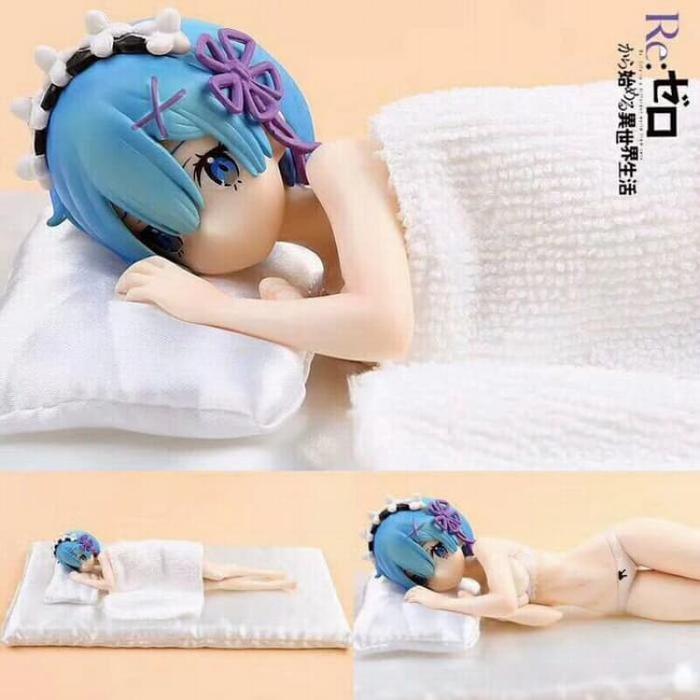 NEW figma rem / action figure anime rezero / figure rem sleeping