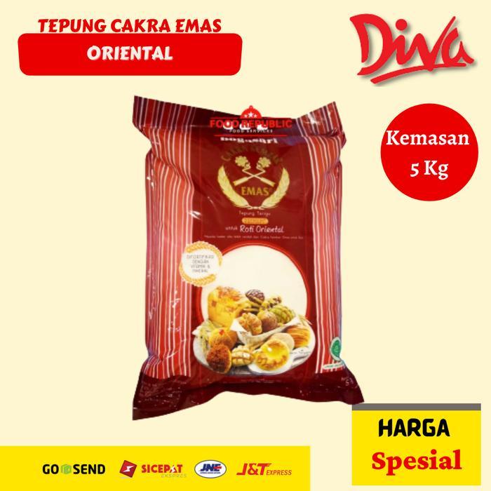 [5kg] Tepung Cakra Emas Oriental / Cakra Kembar Bogasari Oriental