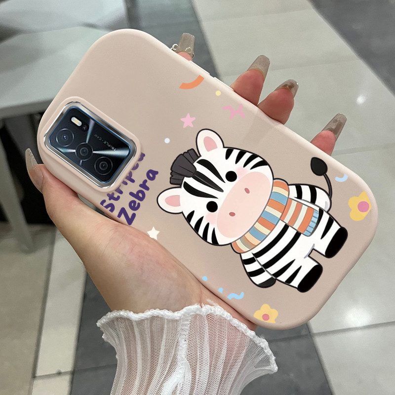 Casing Hp Untuk OPPO A16 A16s A54s Case Casing Kartun Zebra dan Anjing pola Kerang gemuk ponsel HP K