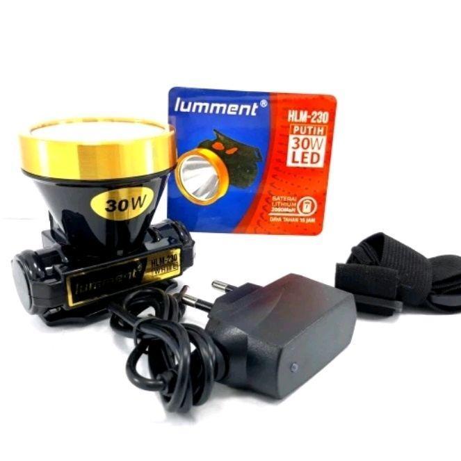 Senter Kepala 30 watt Lumment HLM 230 Headlamp Putih